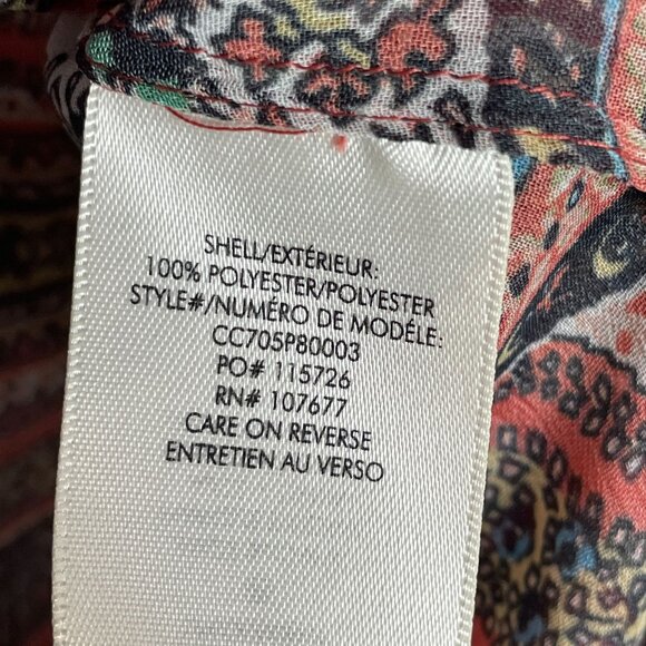 Alice + Olivia Womens XS Paisley Sterling Half Placket Tunic Top Long Sleeve - Picture 5 of 12